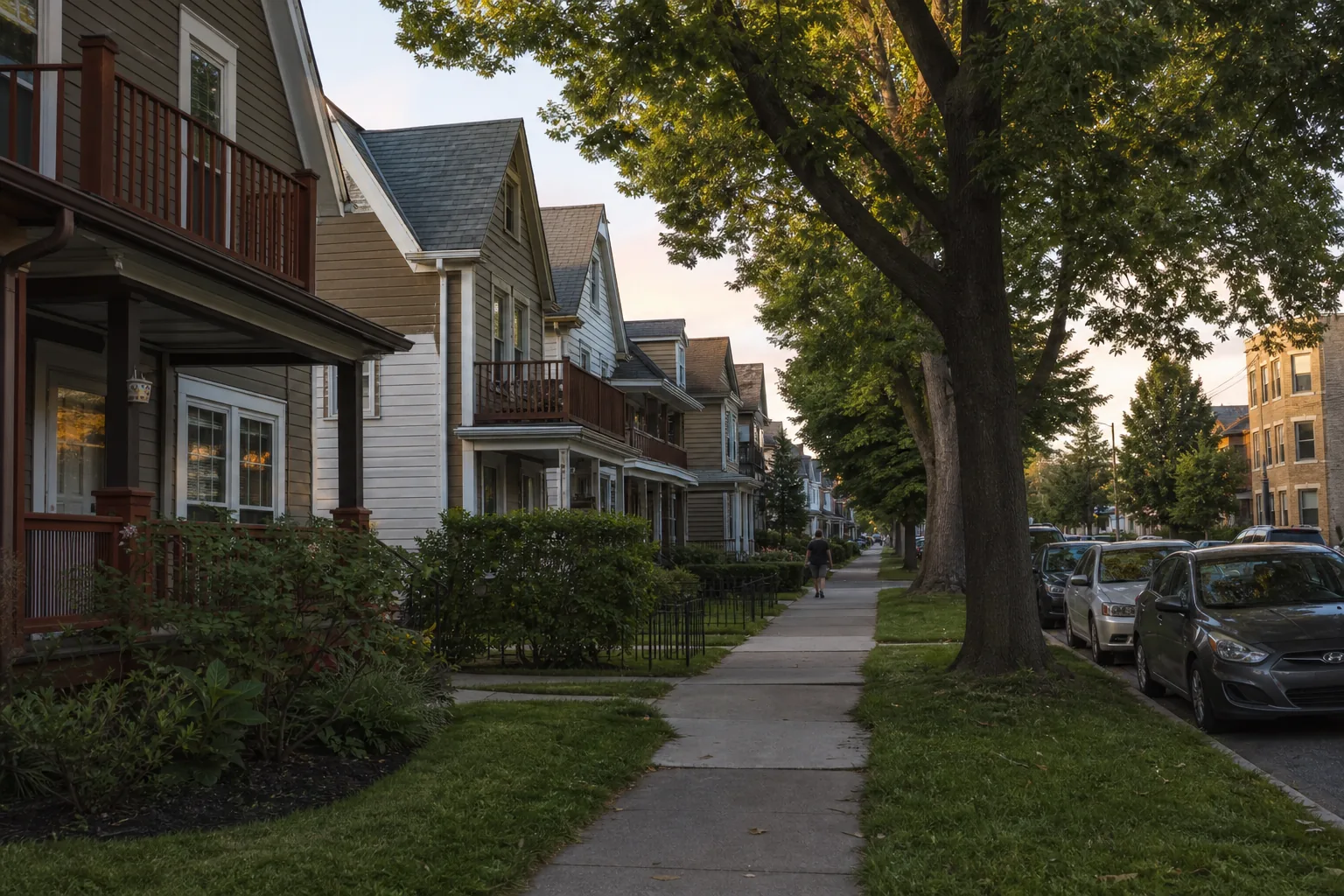 Tree-lined Buffalo residential neighborhood representing ABC Rental’s local focus