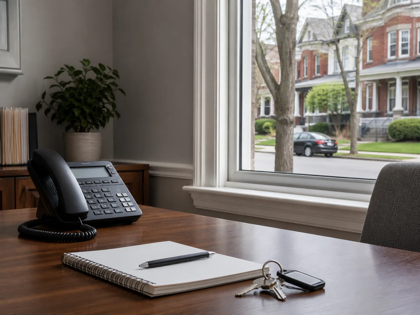 Residential property office desk representing general contact with ABC Rental