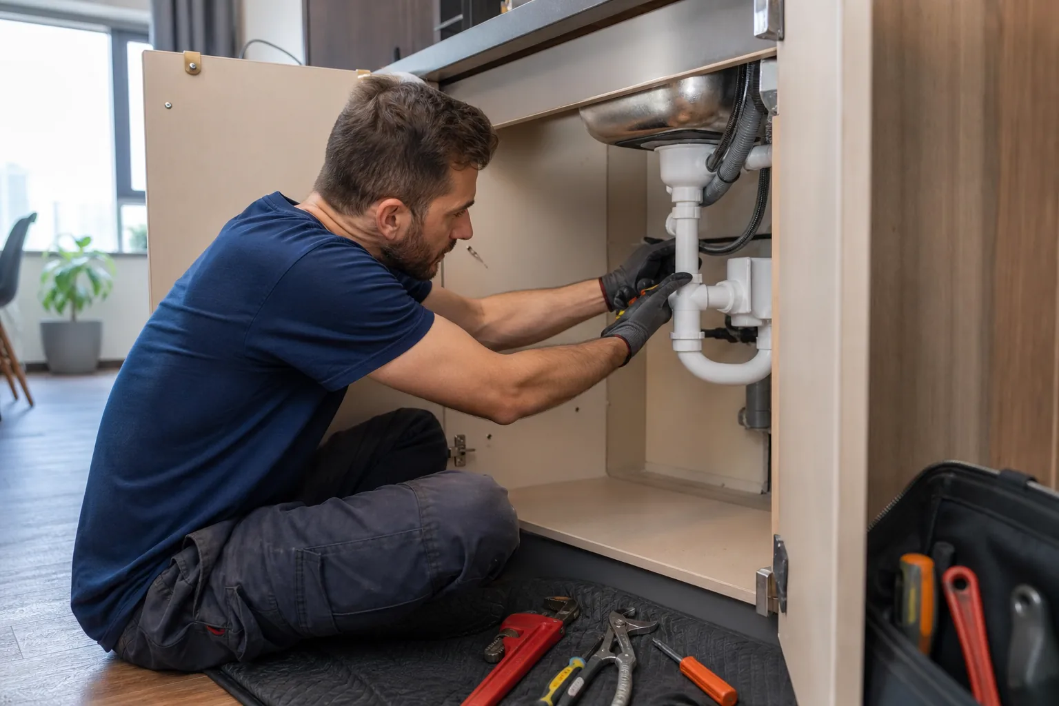 Trades professional supporting residential property maintenance