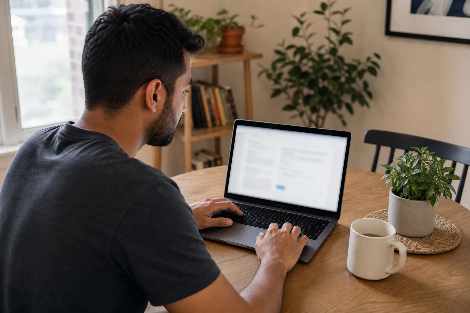 Prospective renter completing an initial online rental application